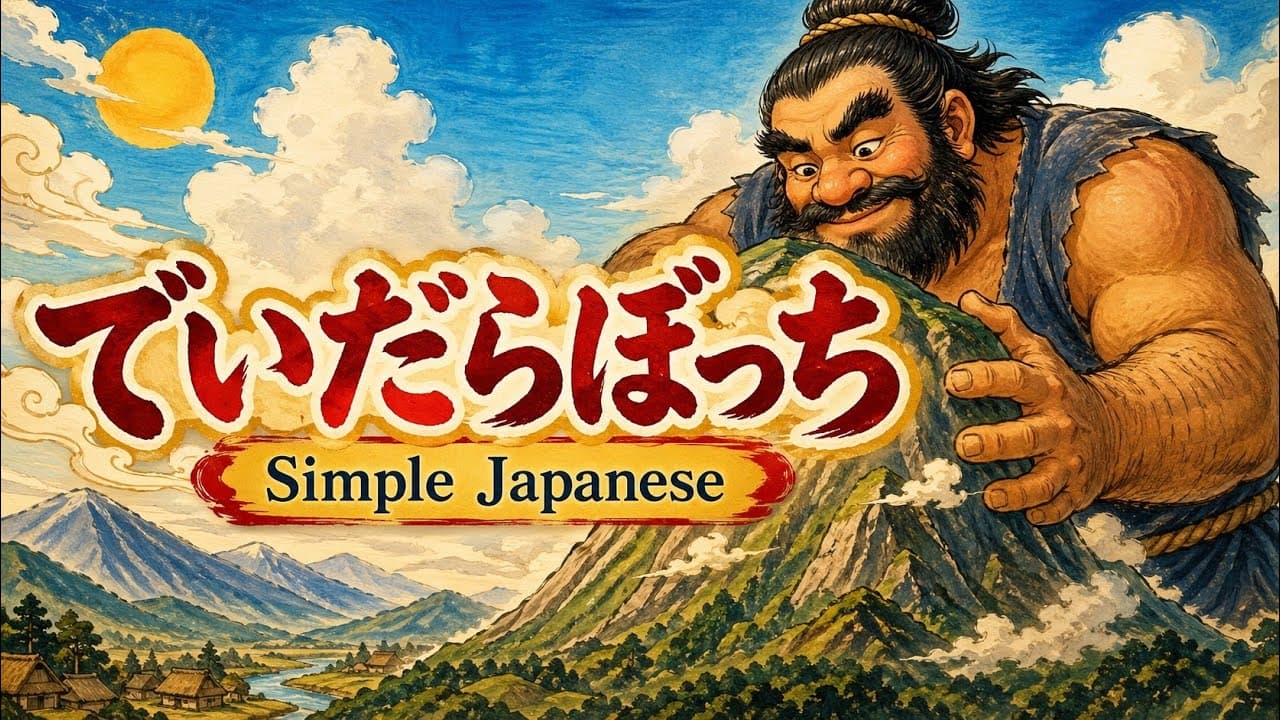 Why Is Mt. Fuji Flat? | Daidarabotchi Legend • Simple Japanese (JLPT N5–N4)