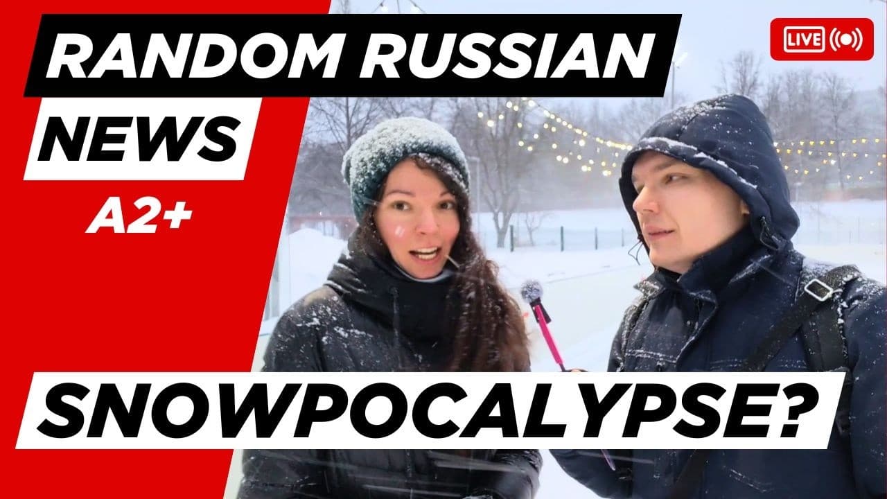 BREAKING NEWS: Roof Collapses at Moscow Ice Rink! | Learn Russian with a Fun Interview (A1-A2+)