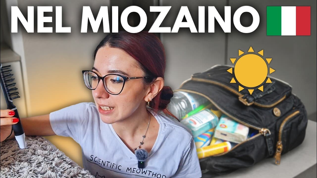 Studia Vocabolario Italiano: Cosa c'è nel mio zaino? [with SUBS]