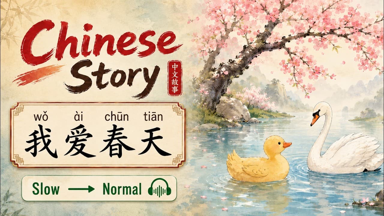 [ENG SUB] 我爱春天 Mandarin Chinese Short Stories for Beginners | Elementary Chinese Listening Practice