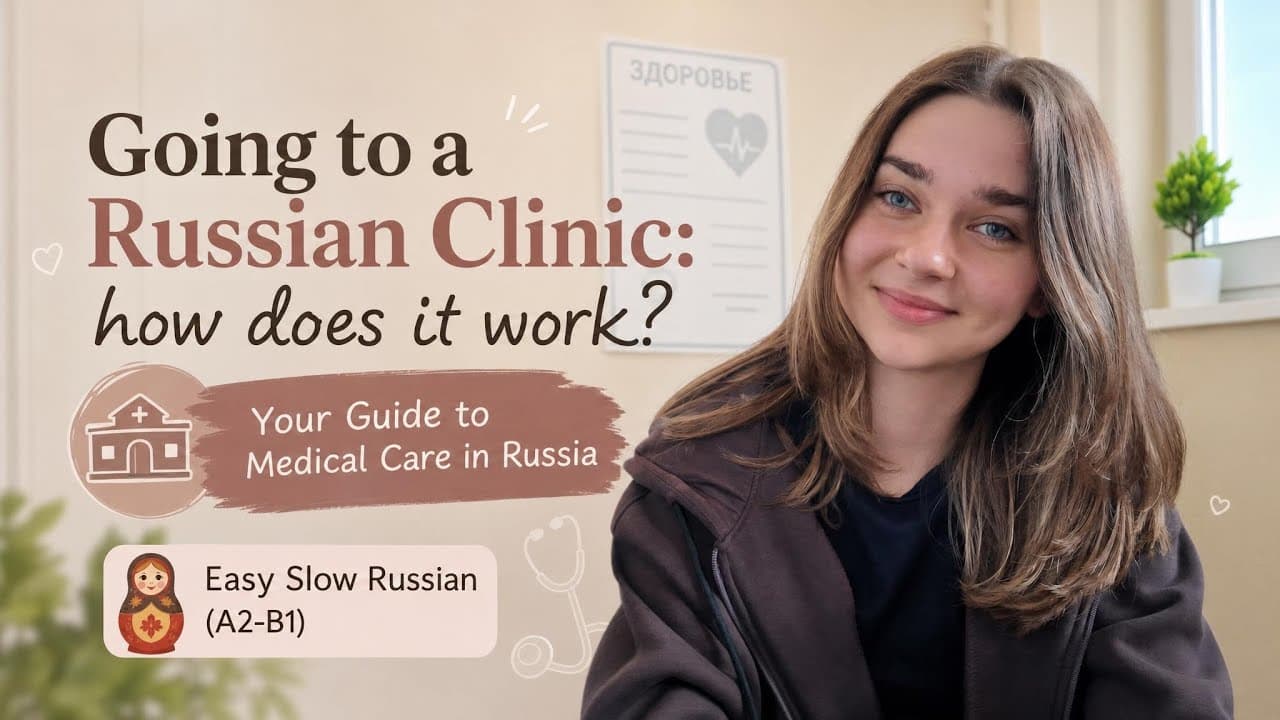 Going to a Russian Clinic: How Does It Work? 🏥 (A2-B1) | Easy Slow Russian Comprehensible Input
