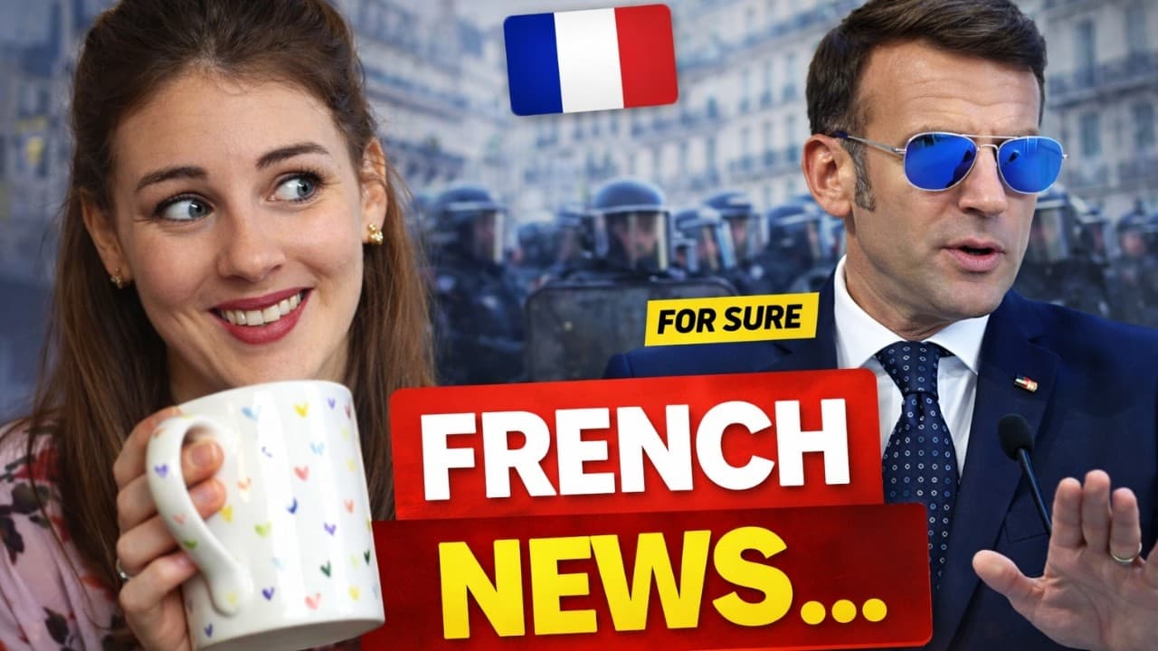 FRENCH NEWS IN SLOW FRENCH (“For Sure!” Macron Goes Viral + Swiss Fire & Paris Snow...)