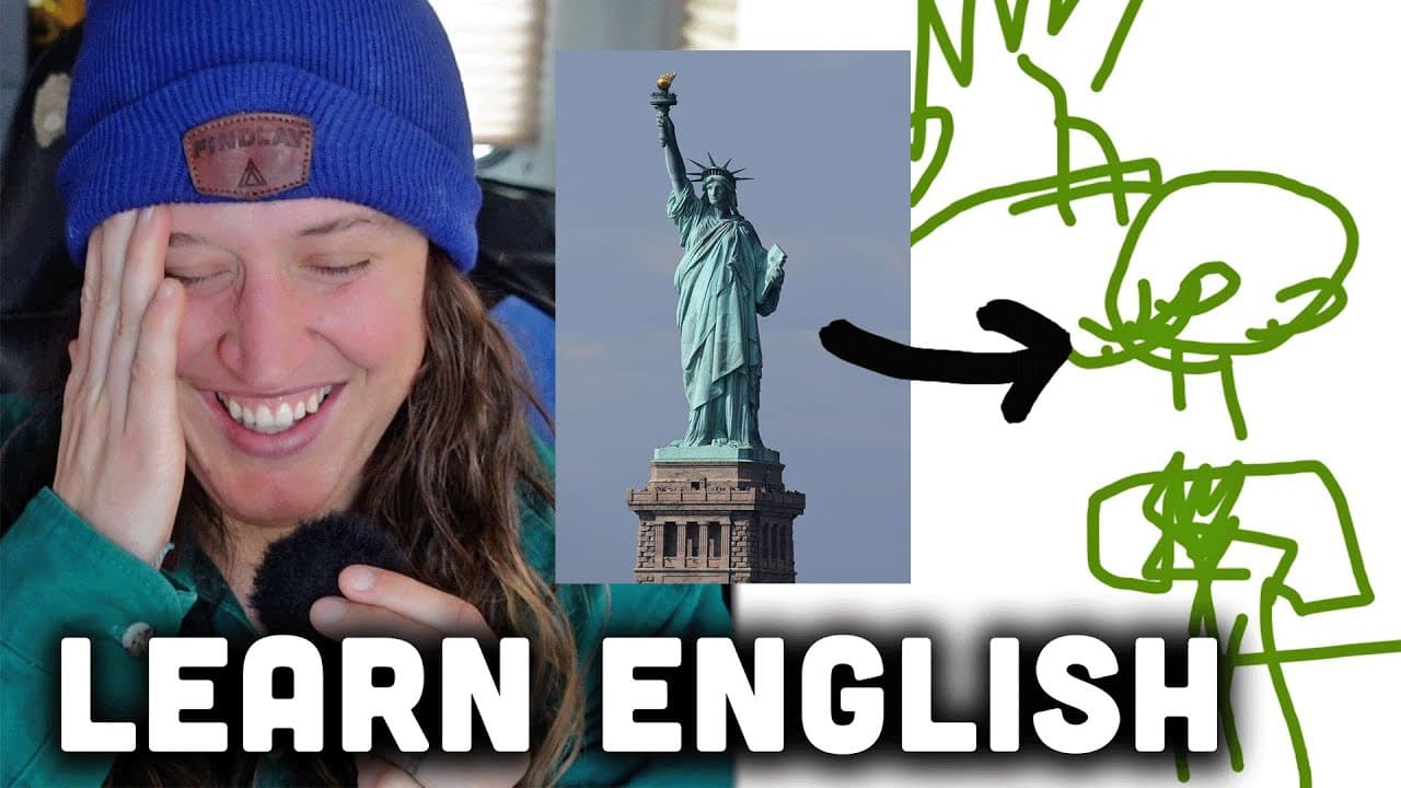 🟢 Learn English | Blind Drawing Challenge | The Statue of Liberty