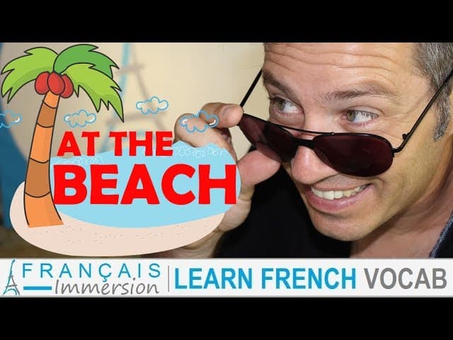 French BEACH Vocabulary (Summer Holidays) La Plage + FUN! (Learn French with Funny French Lessons)