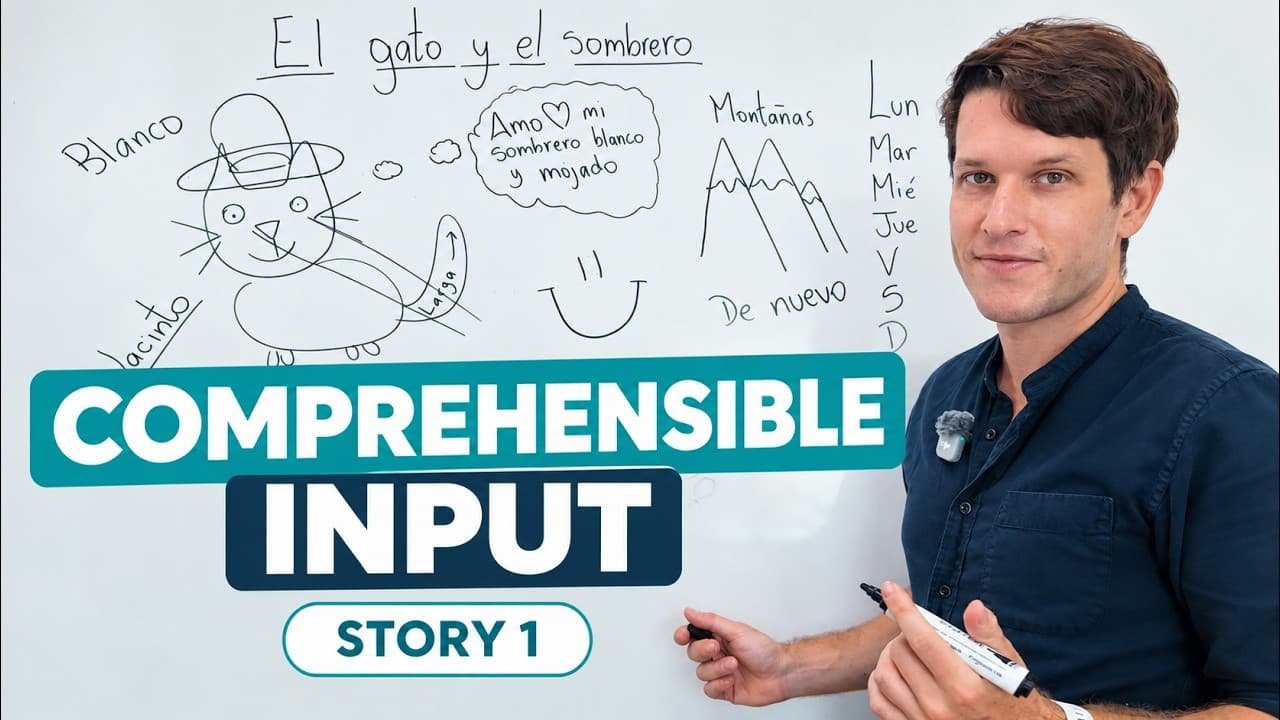Spanish Comprehensible Input | Story 1 | Beginner | El gato y el sombrero