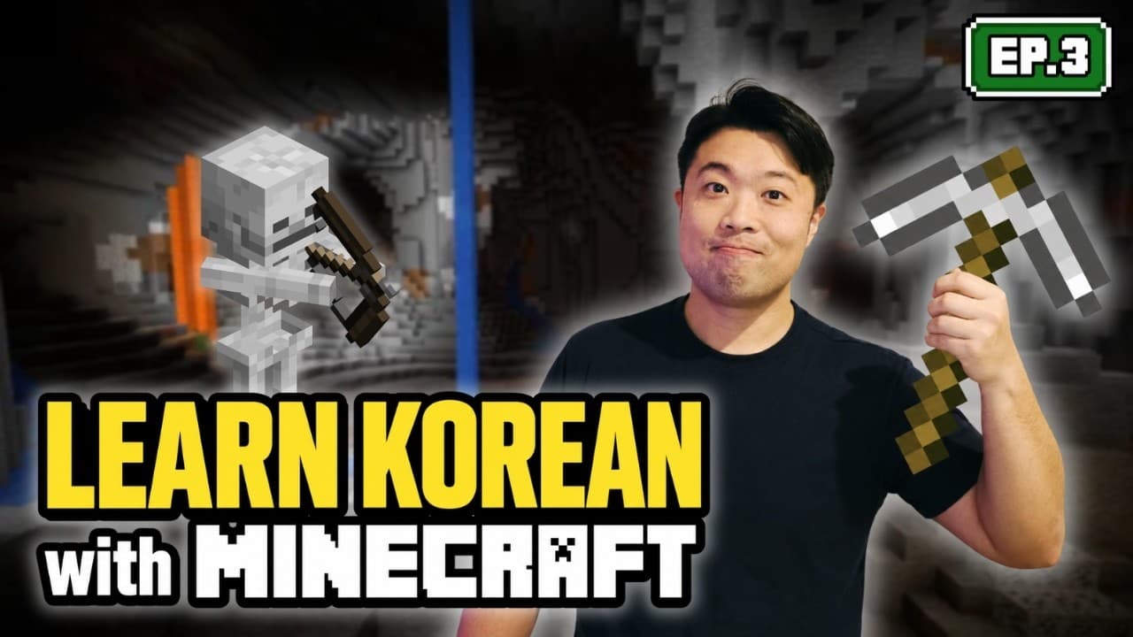 Learn Korean with Minecraft #3 | Comprehensible Input | Explore the Cave