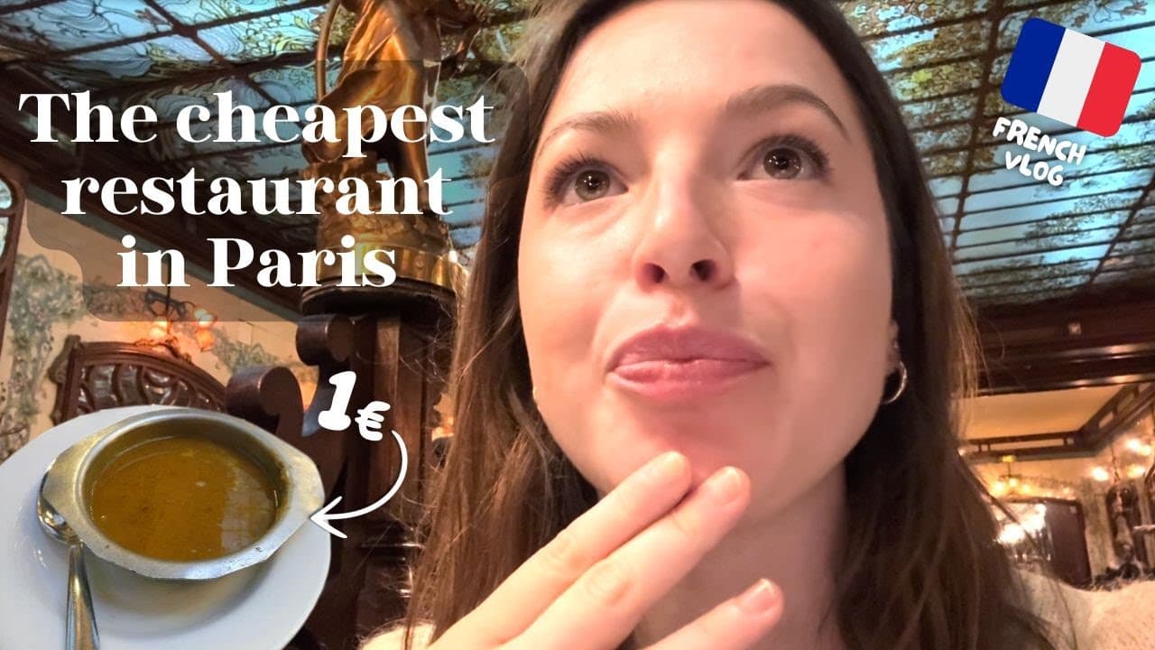 French vlog with 🇫🇷 subs - Dinner at the cheapest restaurant in Paris 🍴