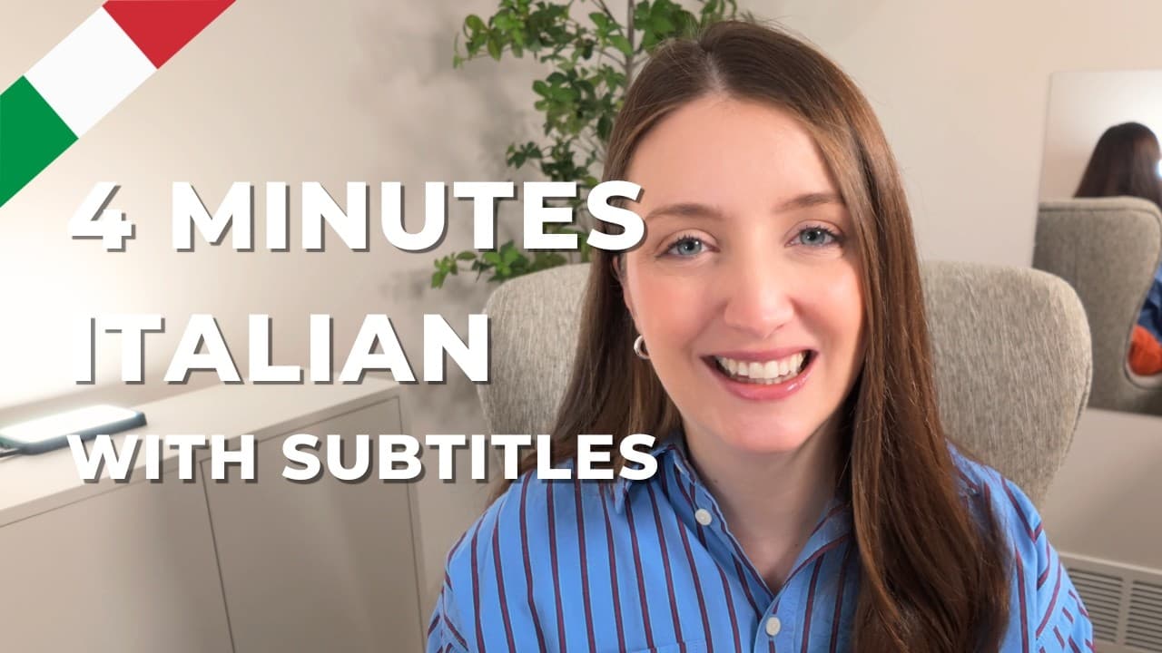 4 Minutes of everyday ITALIAN (normal speed + subtitles)