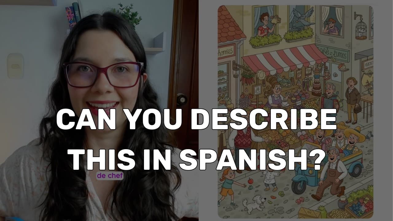Practice Spanish Alone: Describe a Picture (Slow Spanish & Visual Input)
