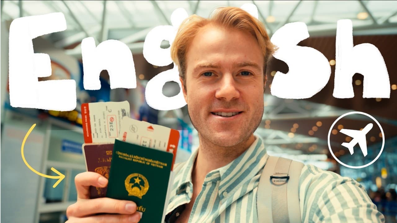 Learn English at the AIRPORT ✈️ Vietnam to Seoul 🇻🇳🇰🇷 Comprehensible Input