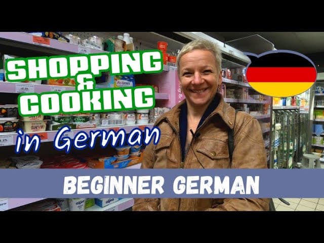 Grocery Shopping & Cooking with Vroni│Beginner German