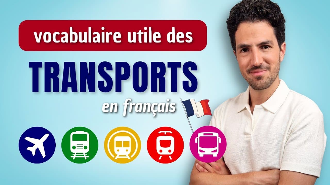 ✈️🚅 VOCABULAIRE français : les TRANSPORTS | Aéroport, Train, Métro et Bus (Voyages)