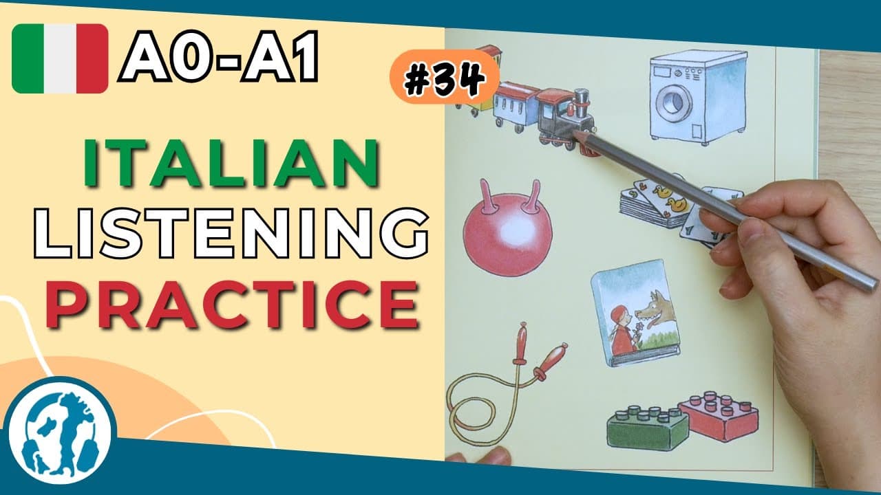 🖼️ #34 | Odd one out - Toys (Italian comprehensible input A0-A1)