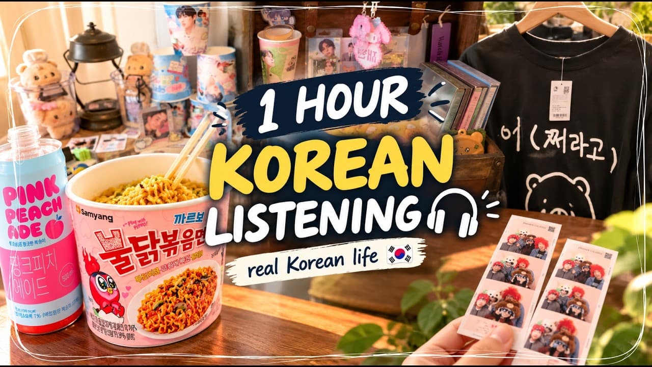 🎧 1 Hour Korean Listening Practice for Beginners 🇰🇷 | Real Korean Life