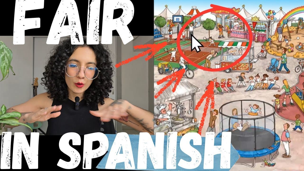 🇲🇽 Describe a Fair & Amusement Park in Spanish | Visual Listening Practice