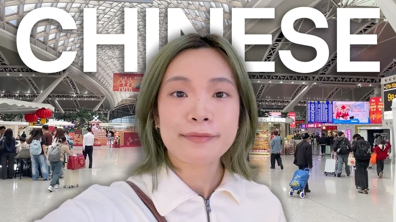 Learn Chinese Painlessly at the Train Station 🚉 Travel Vlog Comprehensible Input