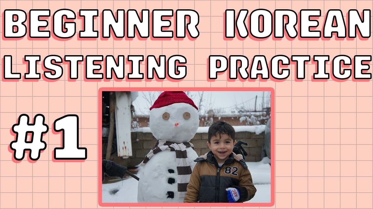 Beginner Korean Comprehensible Input - 눈이 내린 날의 사진