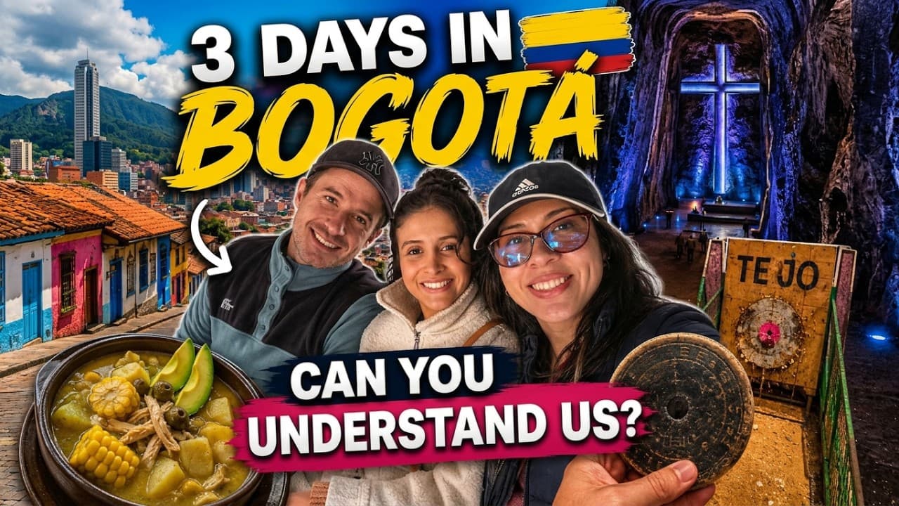 Colombian Spanish Listening Practice 🇨🇴 | 3 Days in Bogotá: Food, Tejo & Zipaquirá