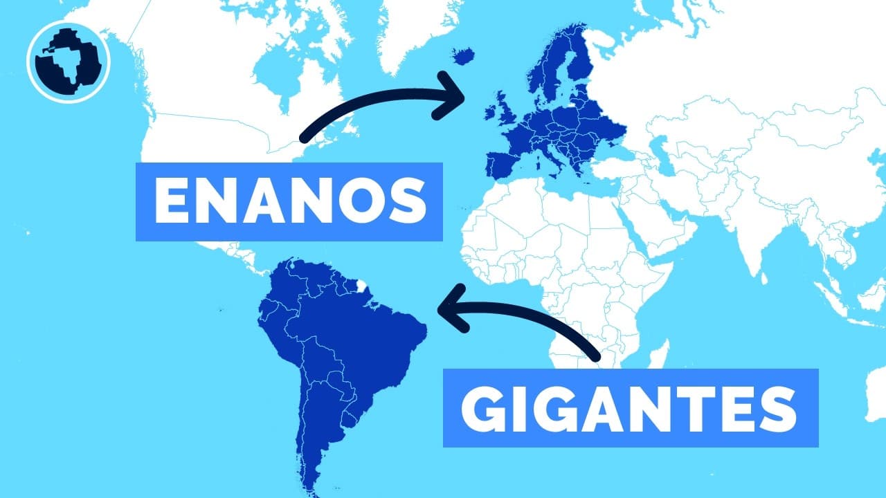 ¿Por qué los países sudamericanos son más grandes que los europeos?