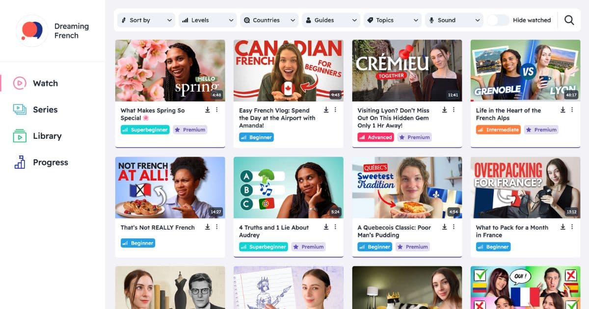 Dreaming French – Learn French with Content for All Levels