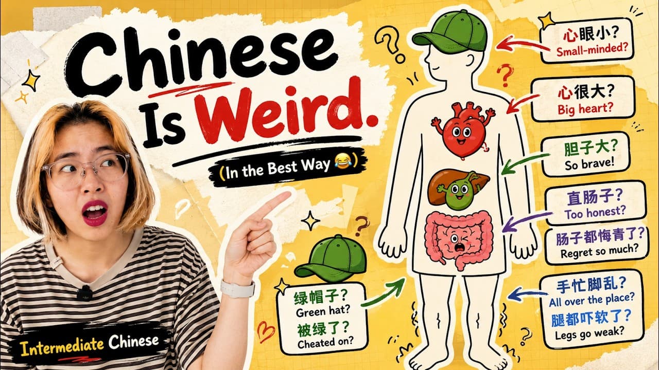 Chinese People Say the Strangest Things… 😂 ｜Real Chinese Explained （HSK4, subs) #chineseculture