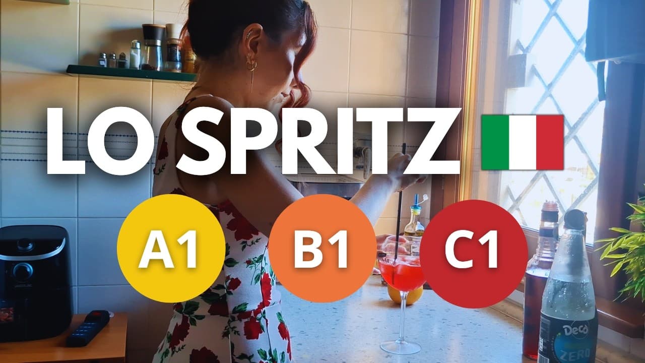 Lezione di Italiano: Come fare uno SPRITZ [3 levels]