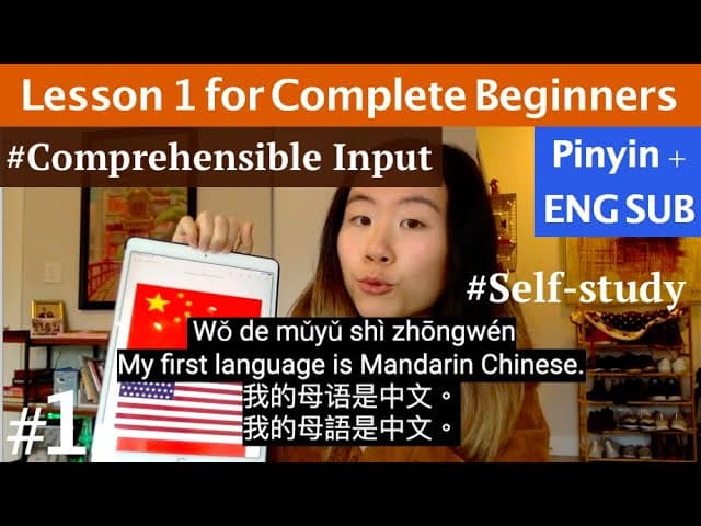 Chinese Comprehensible Input #1 [Pinyin + Eng Sub] Learn Chinese for Beginners, FROM ZERO