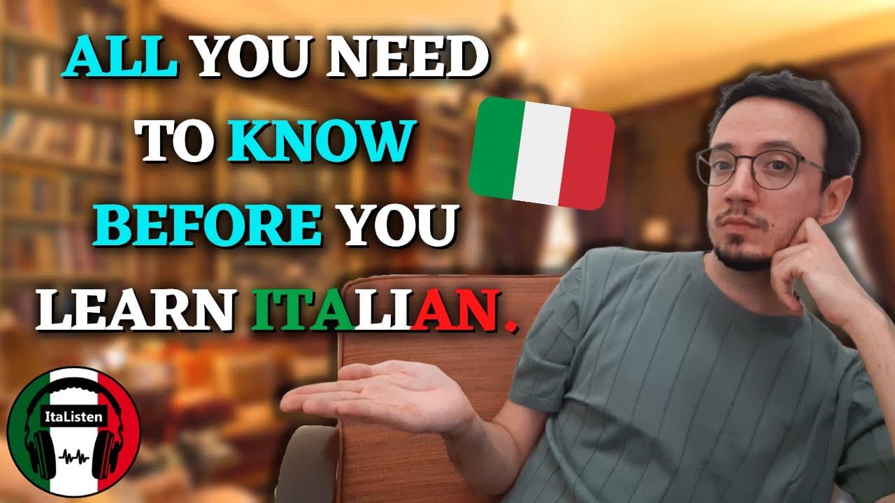 Vuoi imparare l'ITALIANO? Prima guarda questo. [sub IT/EN]