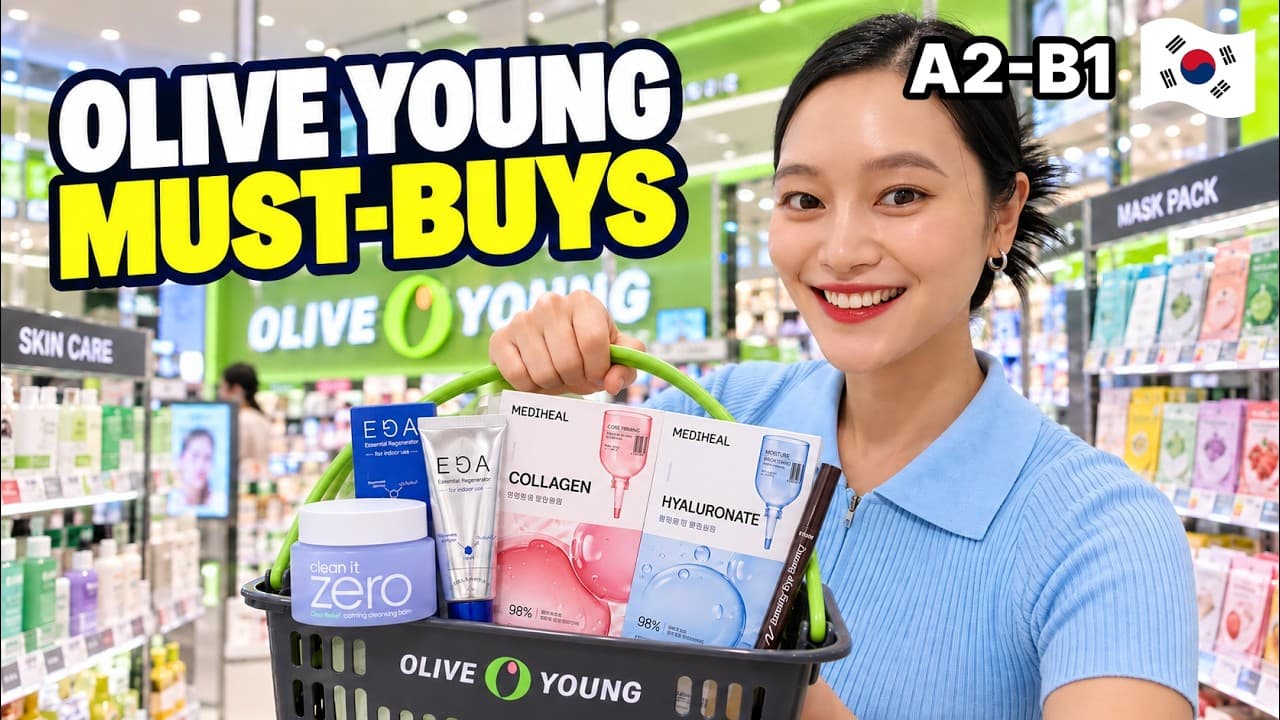 What to Buy at Olive Young 🇰🇷 | Slow Korean for Beginners