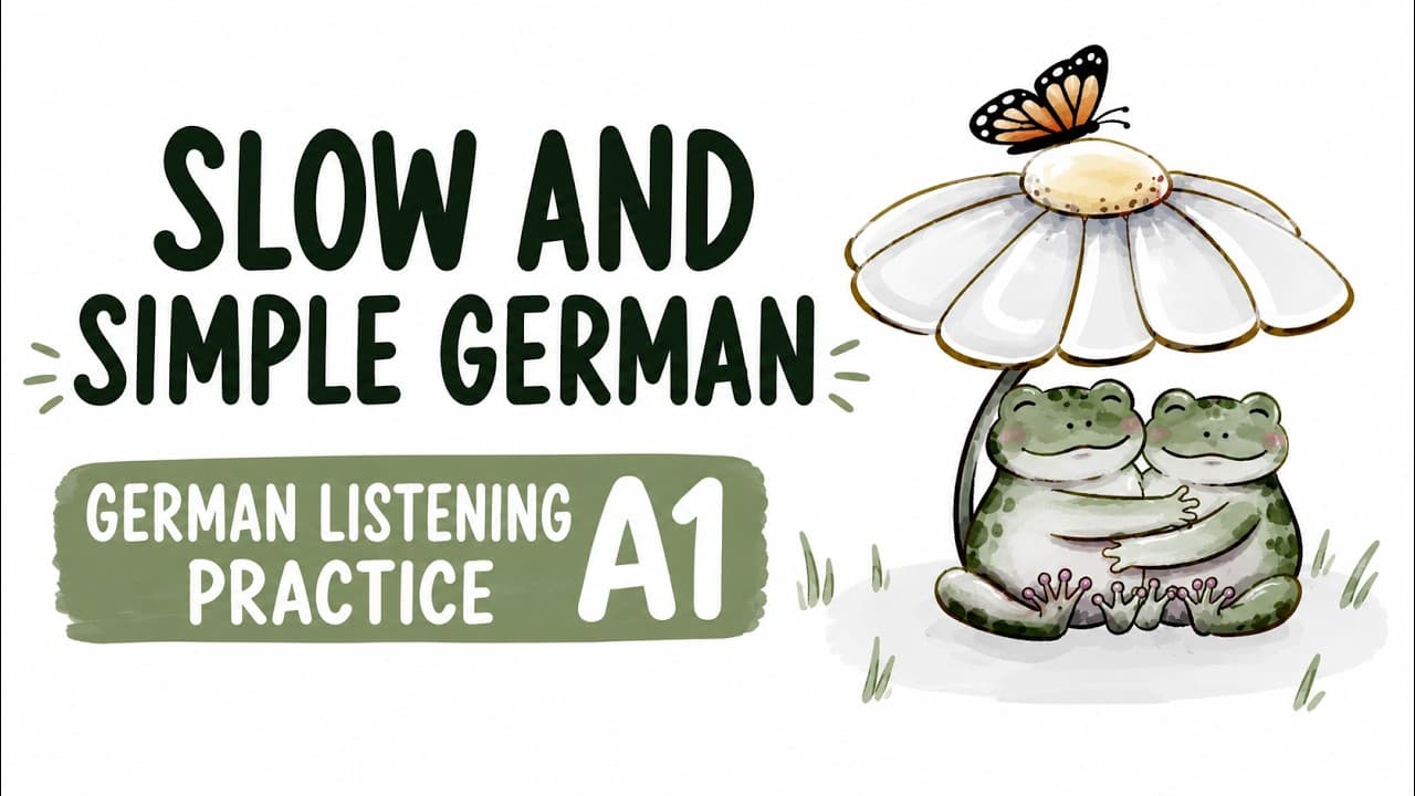 German Listening Practice A1, slow and simple German, Learn German with pictures, A1