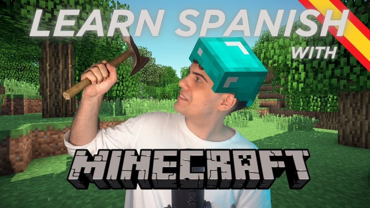 Learn Spanish With: Minecraft ⛏ | Episode 1 | Comprehensible Input Spanish Gameplay