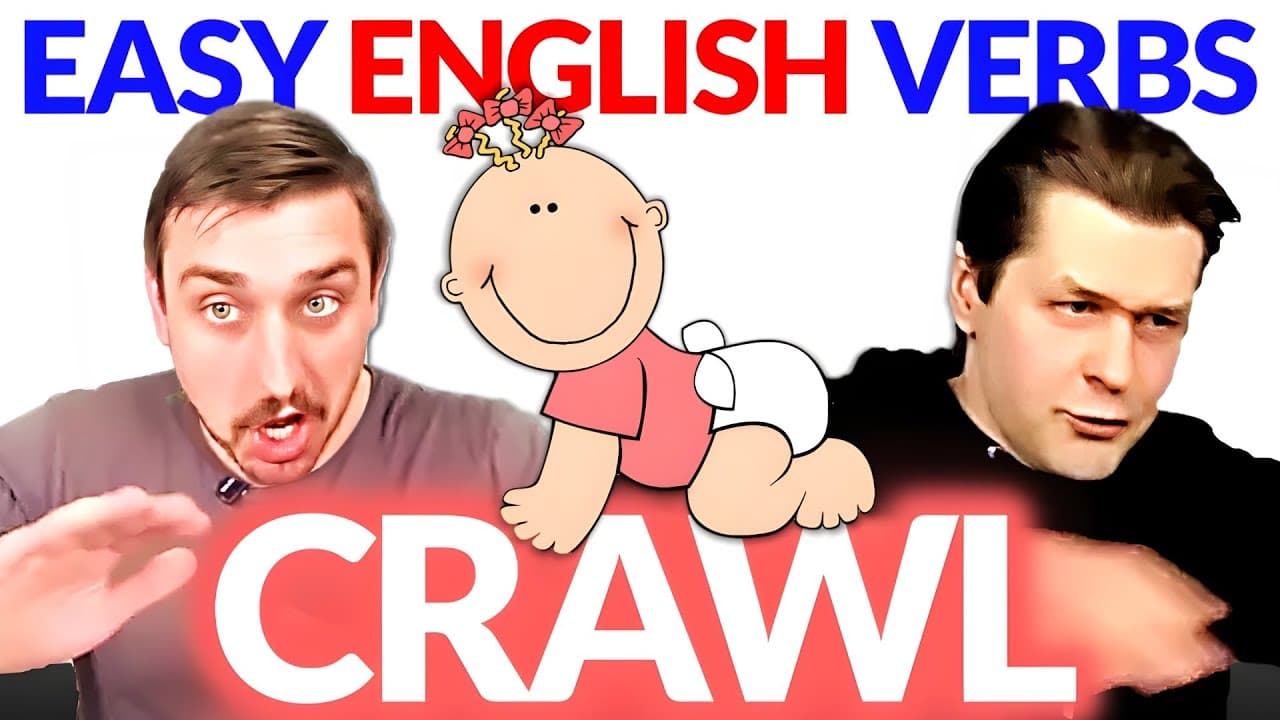 CRAWL 👶 Learn English Verbs | English Comprehensible Input Easy Beginner Lesson