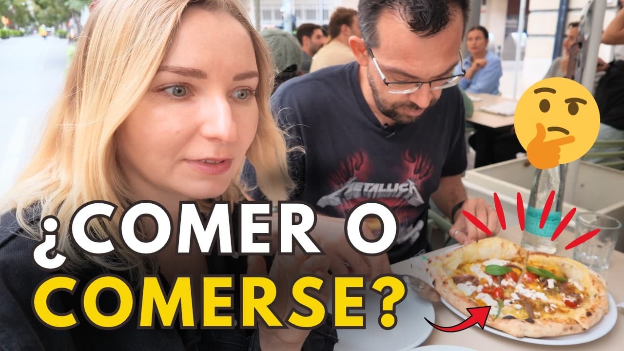 🍕 COMER vs COMERSE: ¡Aprende español en la calle! | Español en contexto (Ep. 125)