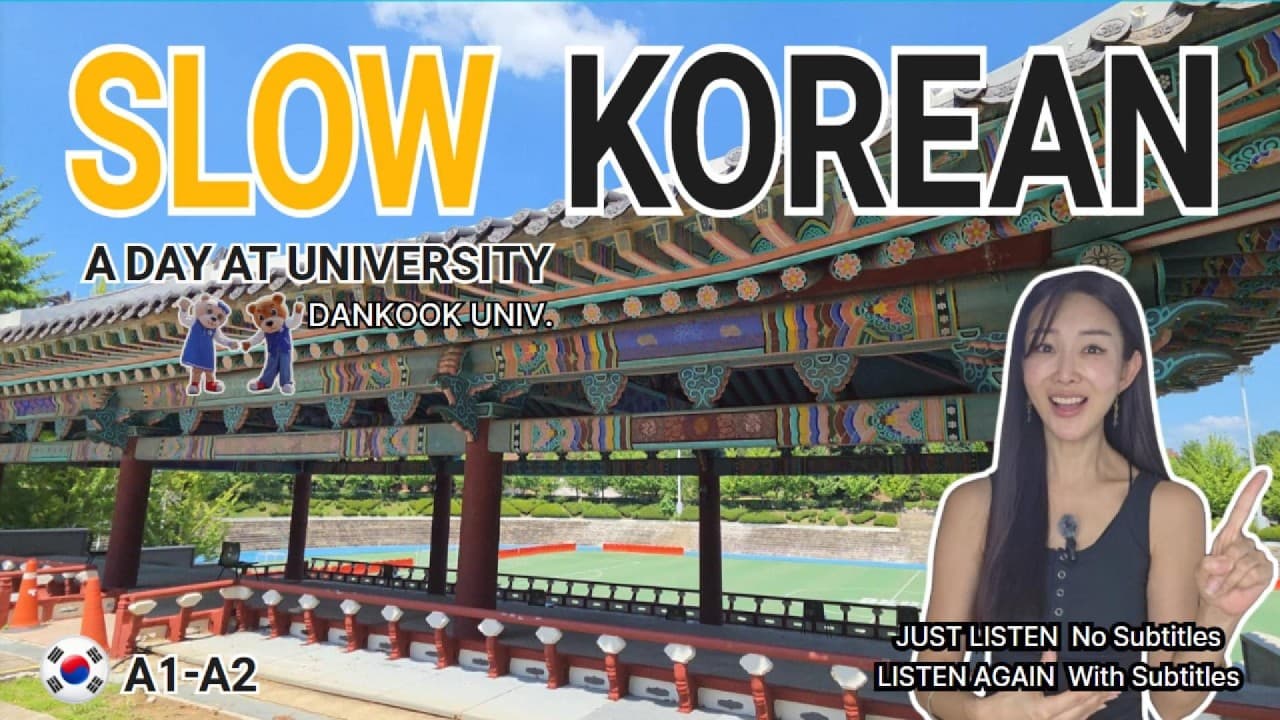 If You're Learning Korean, WATCH THIS FIRST! | A1–A2 Korean Listening | University Day