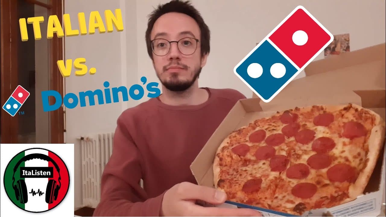 Italiano prova la pizza di Domino's per la prima volta! [ITA listening] sub IT/EN