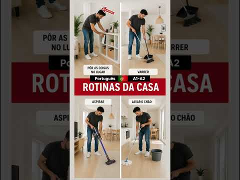🇵🇹 Rotinas da casa #learnportuguese #aprenderportugues #rotina #casa