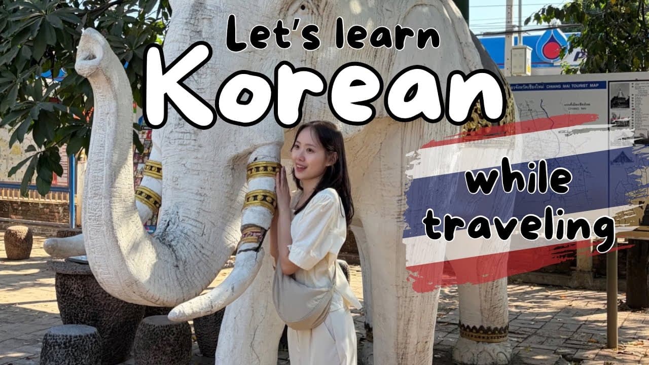 [PDF/QUIZ] Learn Korean While Traveling 🇹🇭 | Comprehensible input Vlog for intermediate 