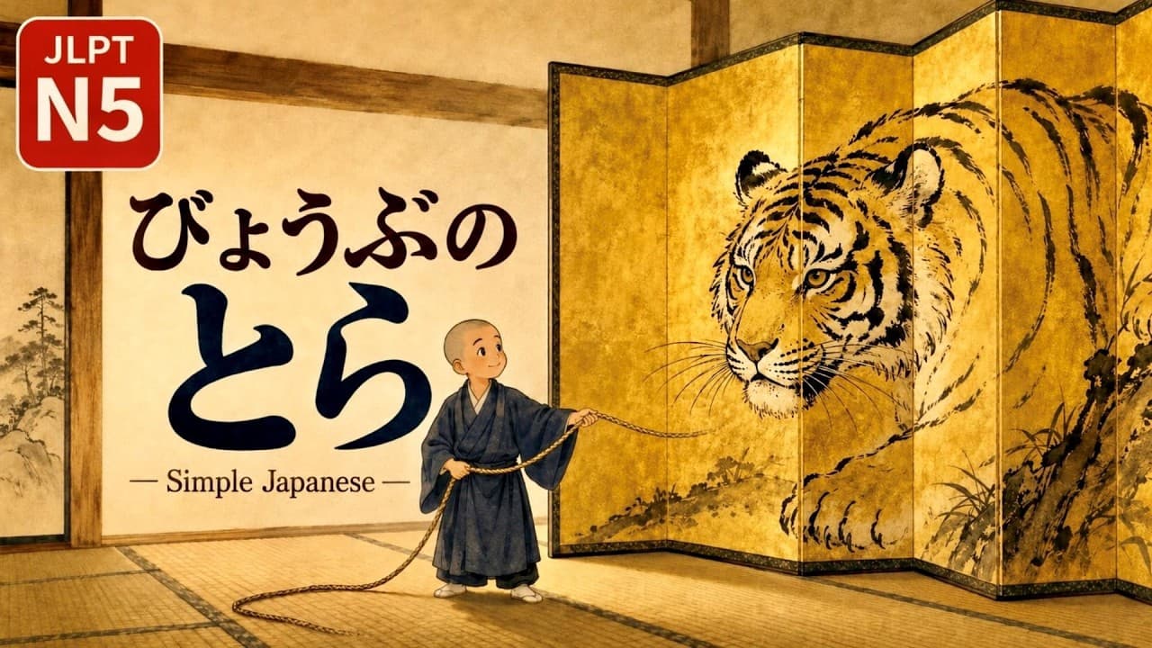 Learn Japanese Naturally | Byobu no Tora | JLPT N5