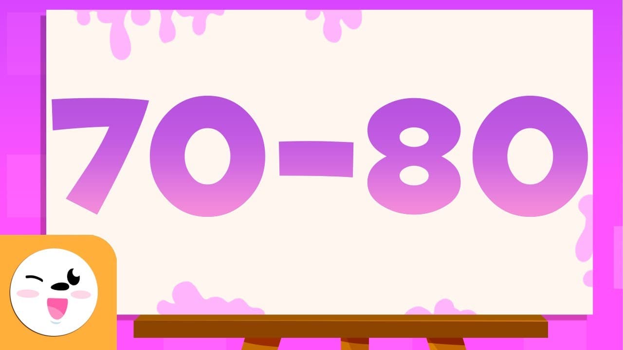 Devine les numéros de 70 à 80 - Apprends à écrire et à lire les numéros de 1 à 100