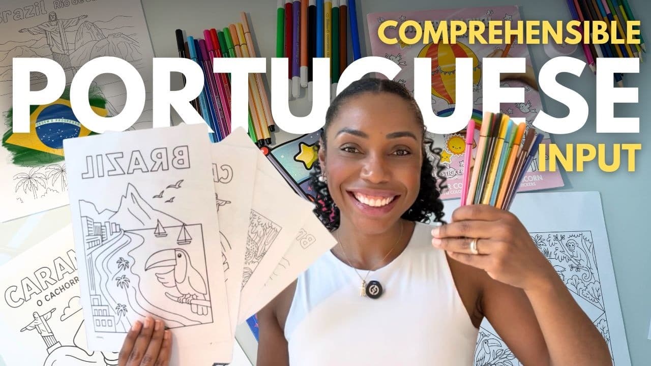 Learn Brazilian Portuguese While Coloring 🇧🇷 | Comprehensible Input