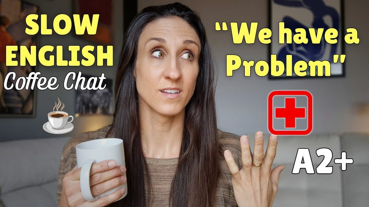 ☕ Slow English Coffee Chat - A Scary Day at the Hospital