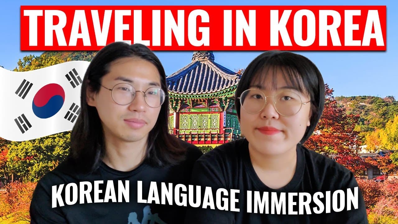 Korean Language Immersion #1 - Traveling in Korea (Natural Conversation) Transcript in Description!