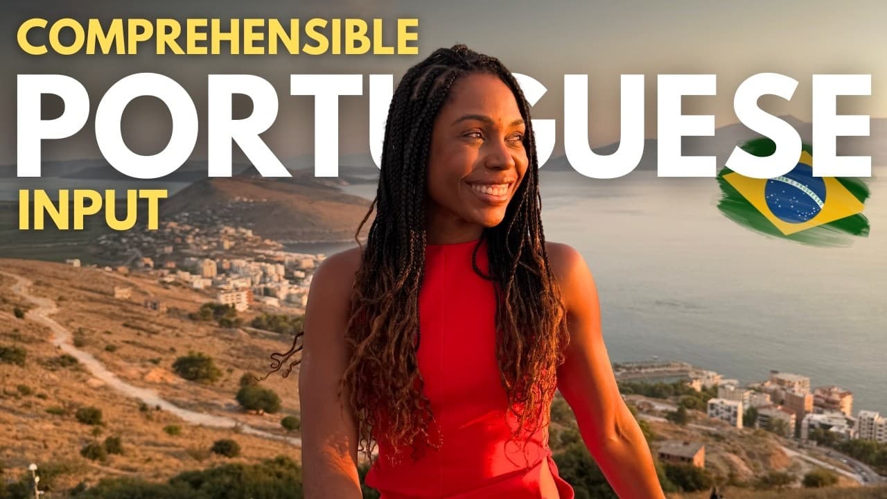 Practice Brazilian Portuguese with Me in Saranda | Comprehensible Input Vlog | Learn Brazilianese