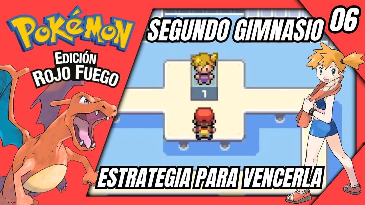 🔥 Pokémon Rojo Fuego #6 - Misty líder Gimnasio de Ciudad Celeste | Guía 100% Español