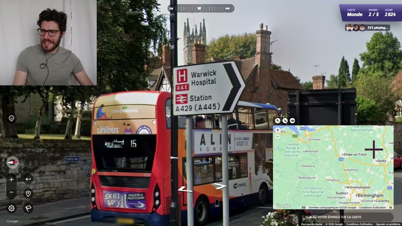 England. Warwick. Panic. 🔷 Learn French with GeoGuessr 🌍🇫🇷🔥 #2