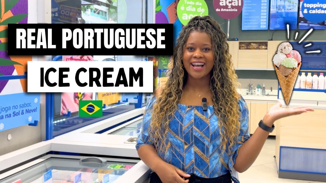 The Sweetest Portuguese Lesson Ever | Learn Brazilian Portuguese at an Ice Cream Shop