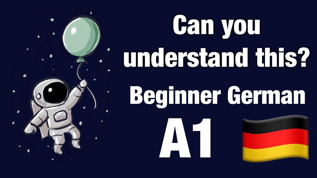 Comprehensible Input German, what is the astronaut doing? Superbeginner A0, A1