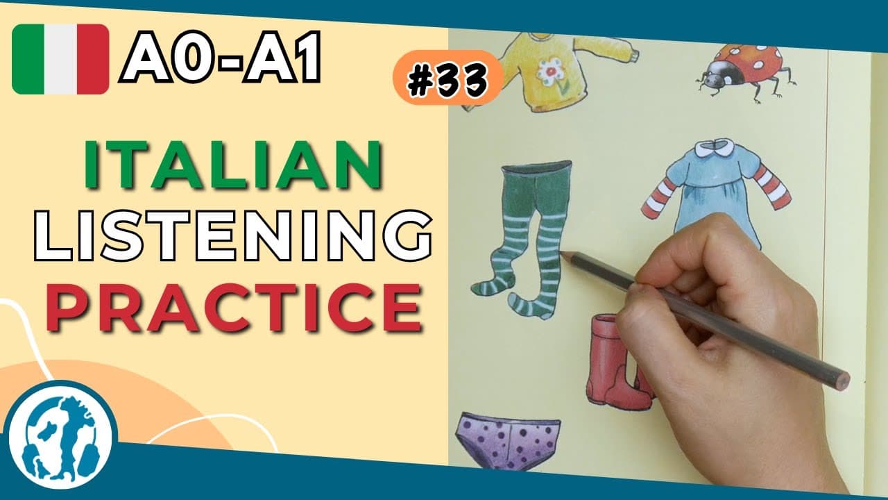🖼️ #33 | Odd one out - Clothes (Italian comprehensible input A0-A1)