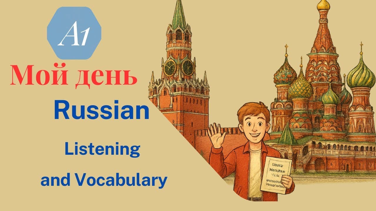 🎥 Learn Russian Through Story – “Мой день. Алекс.” (A1 Level)