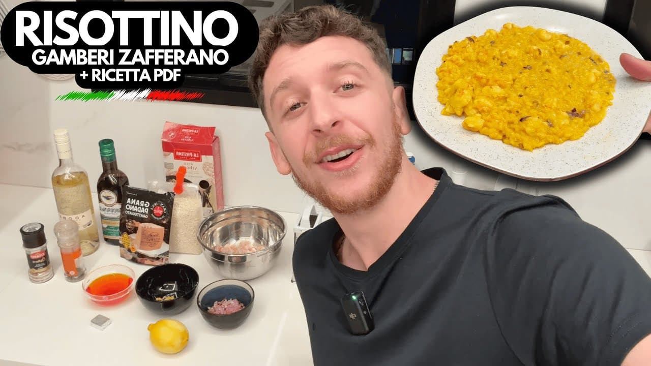 Risotto Zafferano e Gamberi (SUB ITA) | Migliora Il Tuo Italiano In Cucina